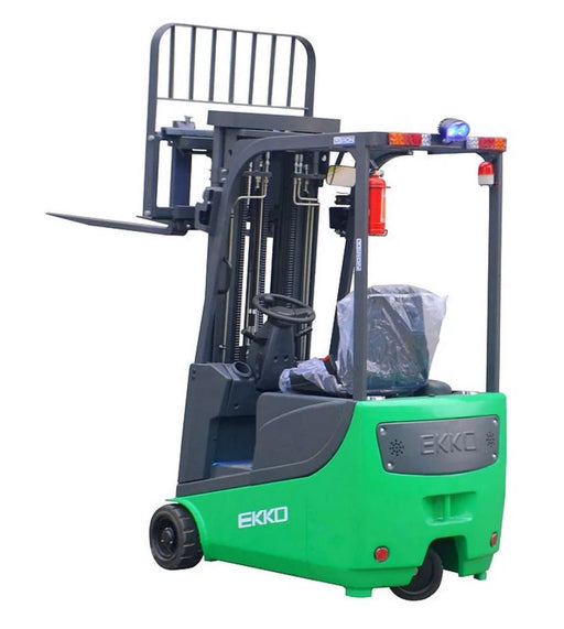 3 - Wheel Electric Forklift 3300 lbs Capacity, 189" Height | Ekko EK15A - 189LI - ForkLift USA