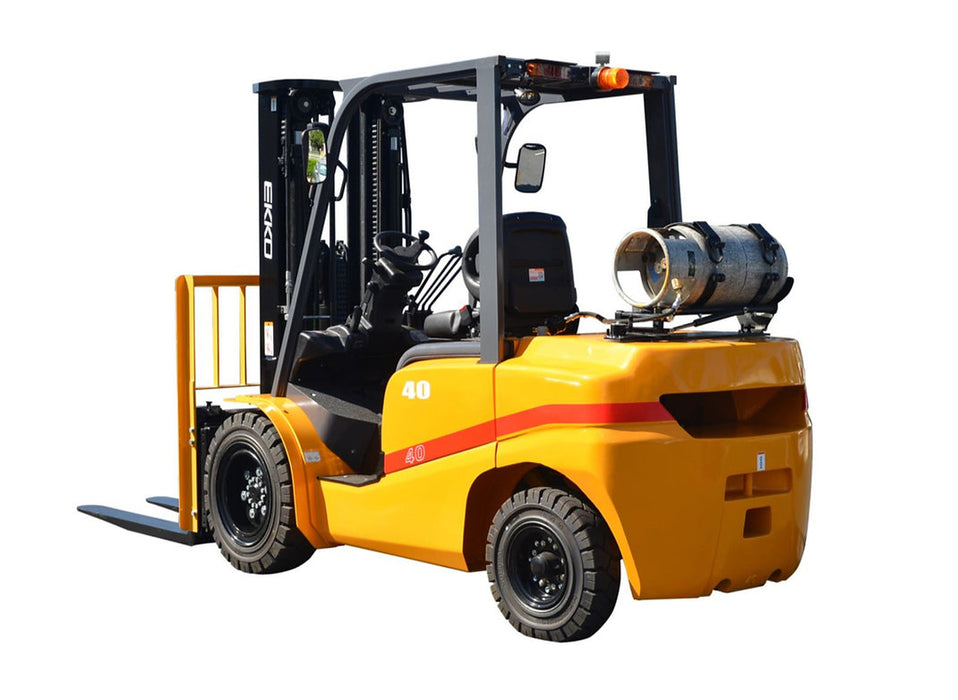 Forklift with solid pneumatic tires 8500 lbs., cap. | No LP Tank | EK40TLP