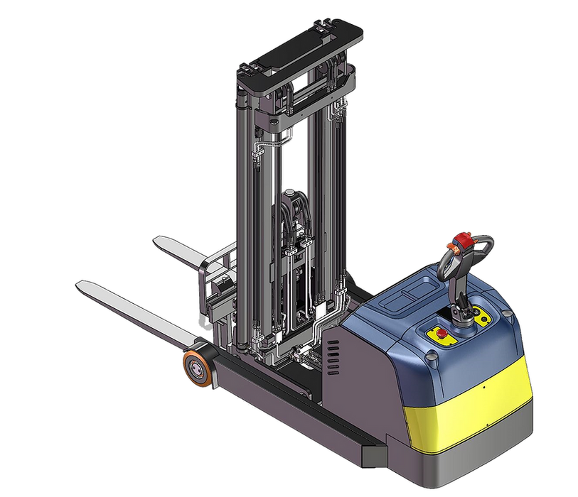 Moving Mast Walkie Reach Truck 3300 lb Cap., 216" Height | EH15TH