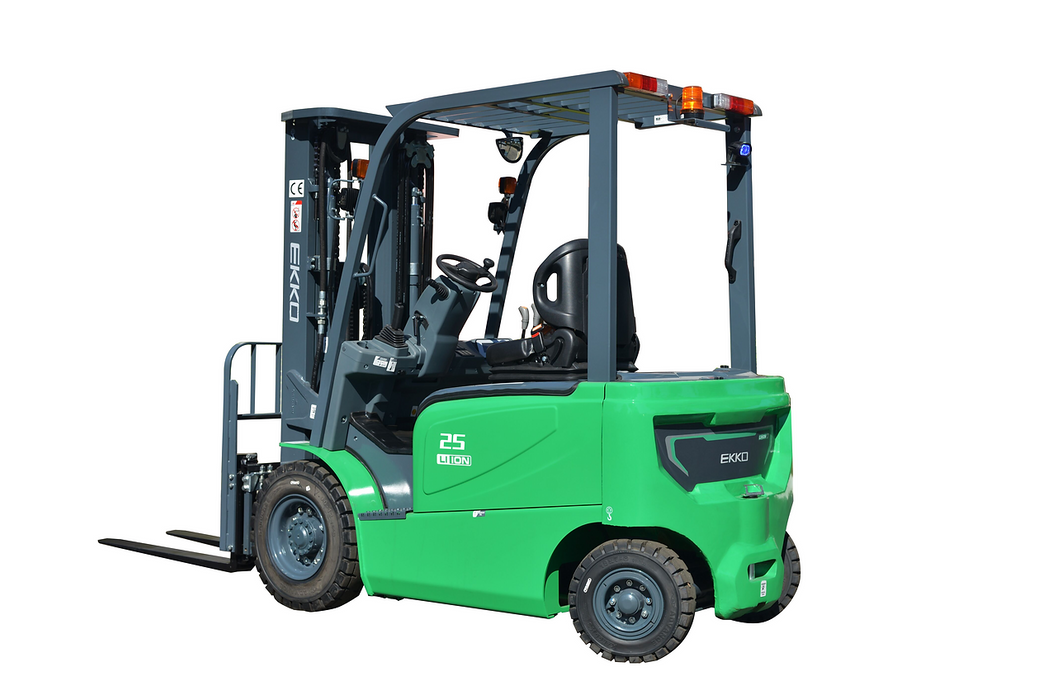 4 Wheel Electric Forklift, 5000 lb Cap., 212" Lift Ht. EKKO EK25G-212Li