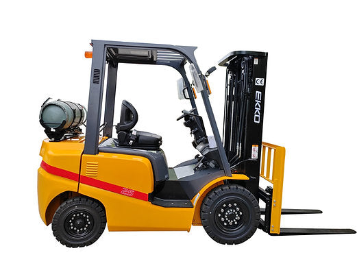 Forklift with solid pneumatic tires 5000 lbs., cap. | No LP Tank | EK25TLP