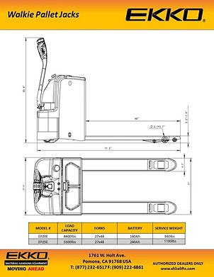 Walkie Pallet Jack 4400lbs. Capacity | EP20E