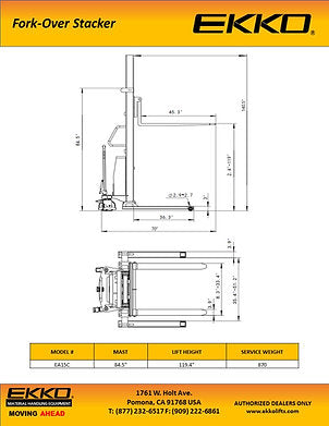 Electric Fork-Over Stacker 3300lbs. Cap., 119.3" Height | EA15E