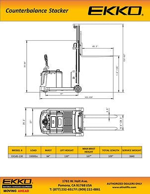 Counterbalanced Walkie Stacker SIDE - SHIFTING | EK14S - 130 - ForkLift USA