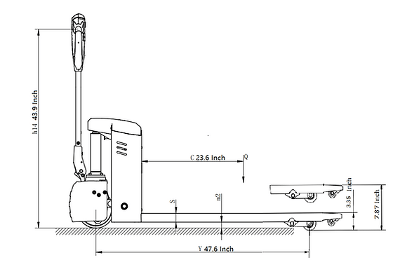 Electric Pallet Jack 3300 lb Capacity W/ PinPad | No LP Tank | EP15JLi - ForkLift USA