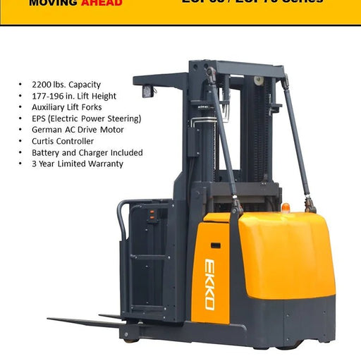 Order Picker 2200lb. Cap., 196" Lift | No LP Tank | EOP70 - ForkLift USA