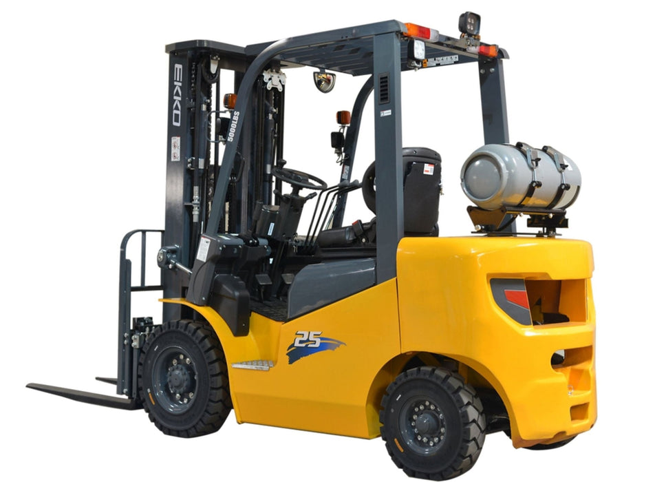 Pneumatic Forklift (LPG) 5000 lbs cap, 189" Lift Height | No LP Tank | EK25LP - ForkLift USA