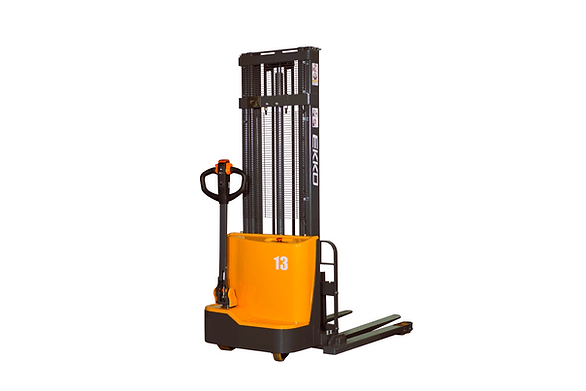 Powered Straddle Stacker 2800 lb Cap., 118" Height | EB13C - 118 - ForkLift USA