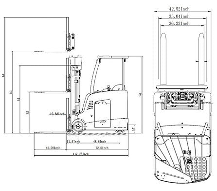 Rider Forklift | EK18RFLi - ForkLift USA