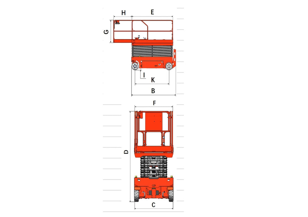 Scissor Lift | Aerial Work Platform Lift Height 39' (468'') | EKKO ES120E - LI - ForkLift USA