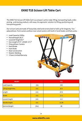 Scissor Lift Table Cart 330 lb Capacity | T15 - ForkLift USA