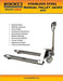 Stainless Steel Manual Pallet Jack 5500lbs., Capacity | A25S - ForkLift USA