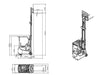 3-Wheel Electric Forklift 3300 lbs Capacity, 189" Height | Ekko EK15A-189LI Forklift EKKO 